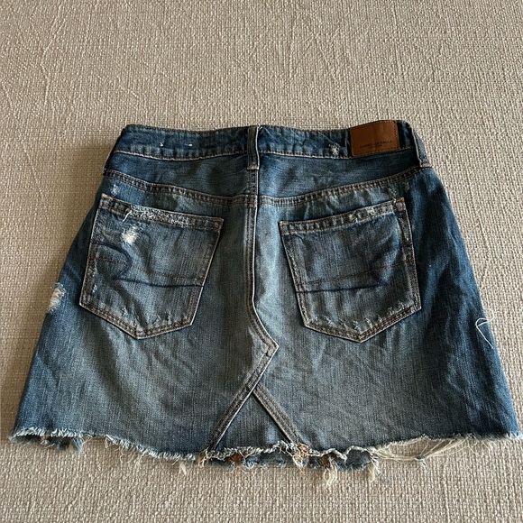 American Eagle Distressed  Denim Mini Skirt - Picture 6 of 6